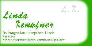 linda kempfner business card